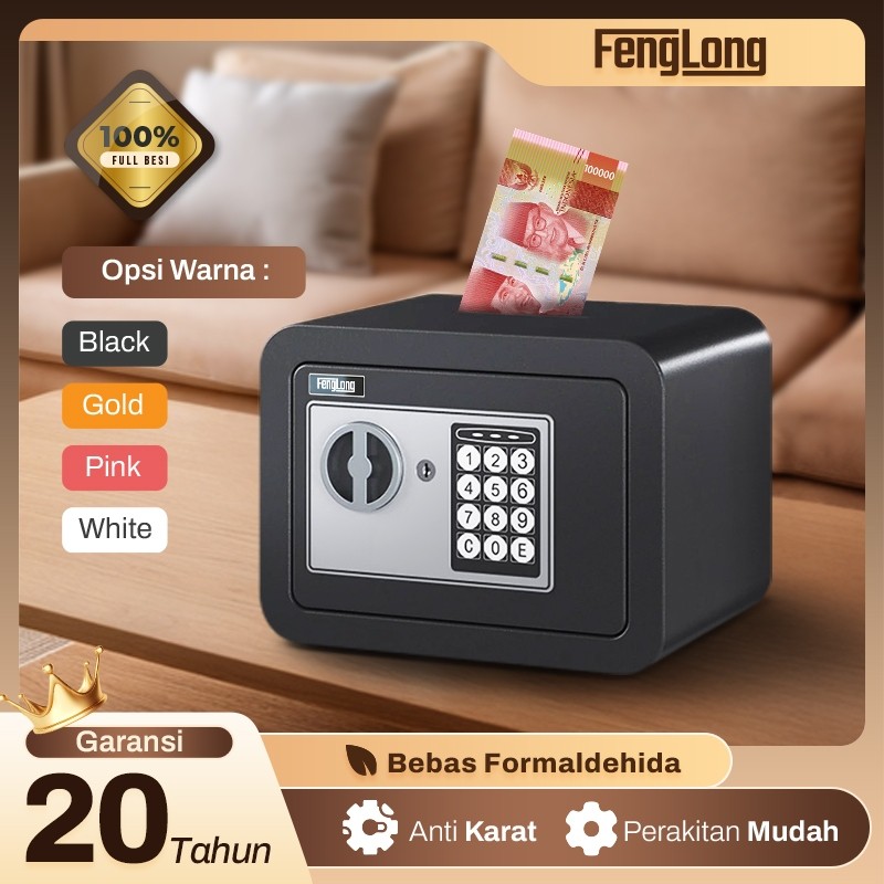 FENG LONG BRANKAS MINI BRANKAS UANG DAN EMAS BERANGKAS UANG BRANKAS UANG MINI SAFETY BOX MINI