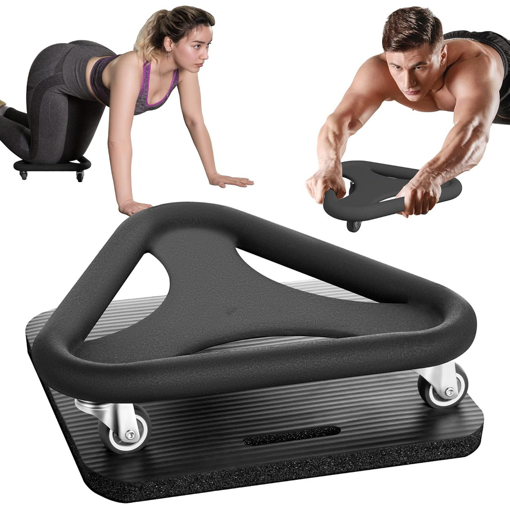 Abdominal Wheel Board Core Coaster Trainer Ab Roller Wheel Ab Workout Equipment Board With Knee Mat 