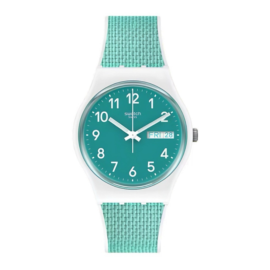 Promo Original Swatch Analog Jam Tangan Wanita Karet Hijau GW714 POOL LIGHT Garansi Resmi 2 Tahun