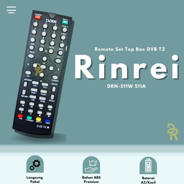 Remot Remote Set Top Box RINREI  Dvb T2 STB DVB TK