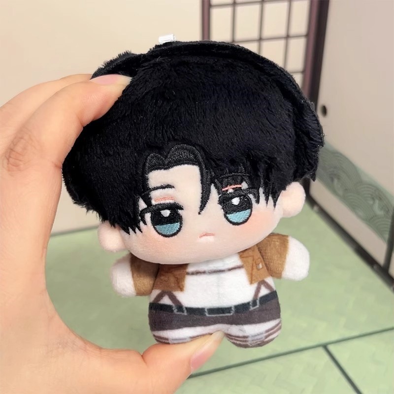 10cm Attack On Titan Anime Peripherals Cotton Doll Levi Ackerman Eren Yeager Mikasa Ackerman Hange Z