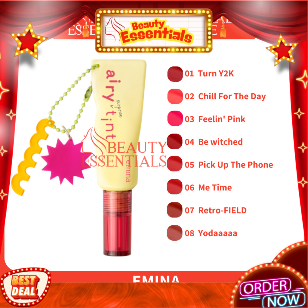 Emina Airy Surprise Tint 3 g + Keychain - Lip Tint Waterproof BEUATY ESSENTIALS