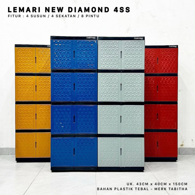 NEW - Lemari tabitha baju exel 4susun best seller rak serbaguna lemari viral lemari pakaian