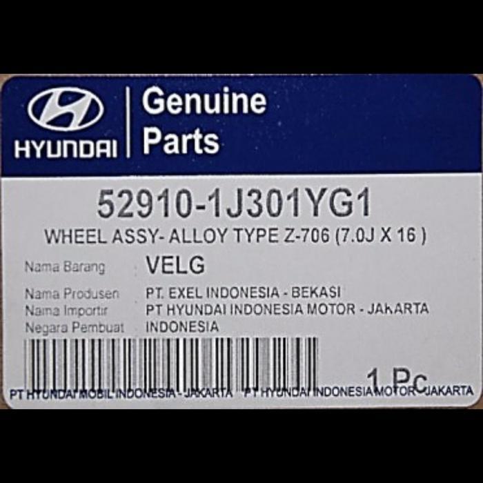 Velg Hyundai I-20 Genuine Part PASSS