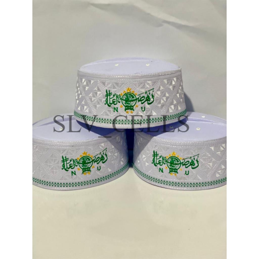 READY Songkok NU putih Peci Nu assagofah Kopyah NU hijau putih Peci haji putih peci nu madrasah peci
