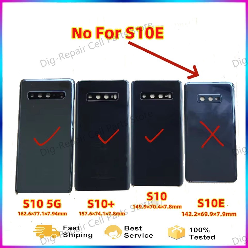 Battery Cover Case Back Glass For Samsung Galaxy S10 S10+ S10Plus S10 5G SM-G977N/B/U G9750 G9730 Ba