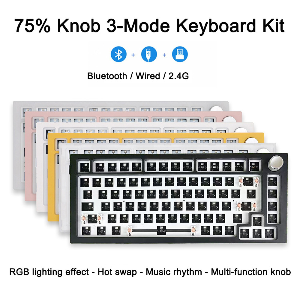 75% Y Keyboard Kit 75 Keyboard Kit X75 Gasket Meanical Customized Hot Swappable PCB RGB Keydous Type