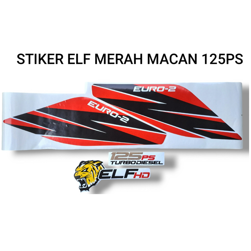 Stiker+emblem set isuzu elf nkr 71 macan / Stiker emblem Elf / stiker elf 125ps / isuzu elf / elf