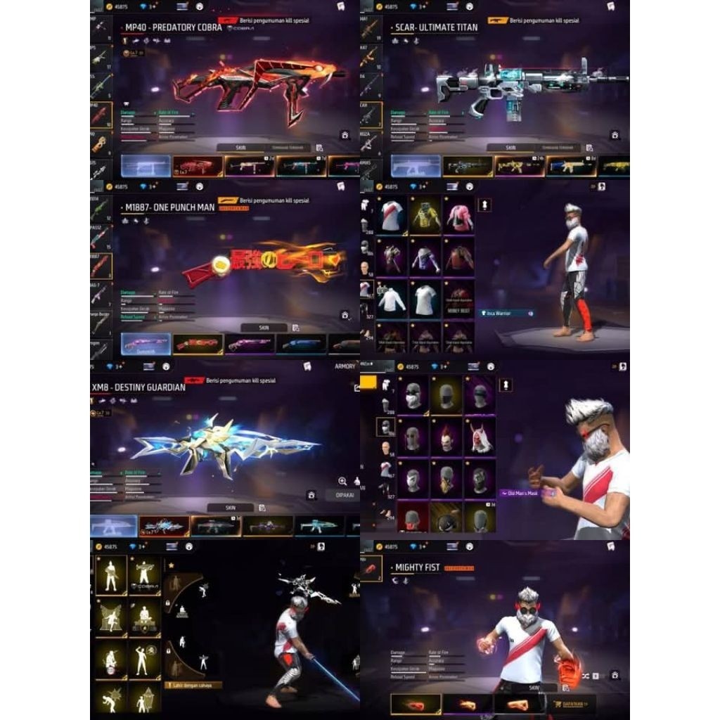 CEK DESKRIPSI ===============)PC GAMING GARENA Akun Freefire Baru Aman Terpercaya Banyak Ep Rambut K