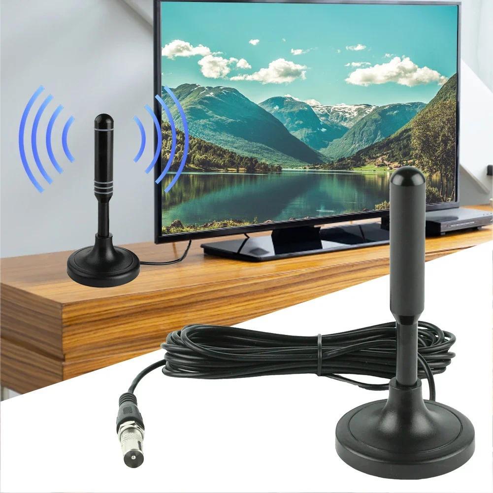 Portable TV Antenna 300cm Coax Cable gital TV Antenna DVB-T DVB-T2 DAB Indoor Outdoor gital HD Freev
