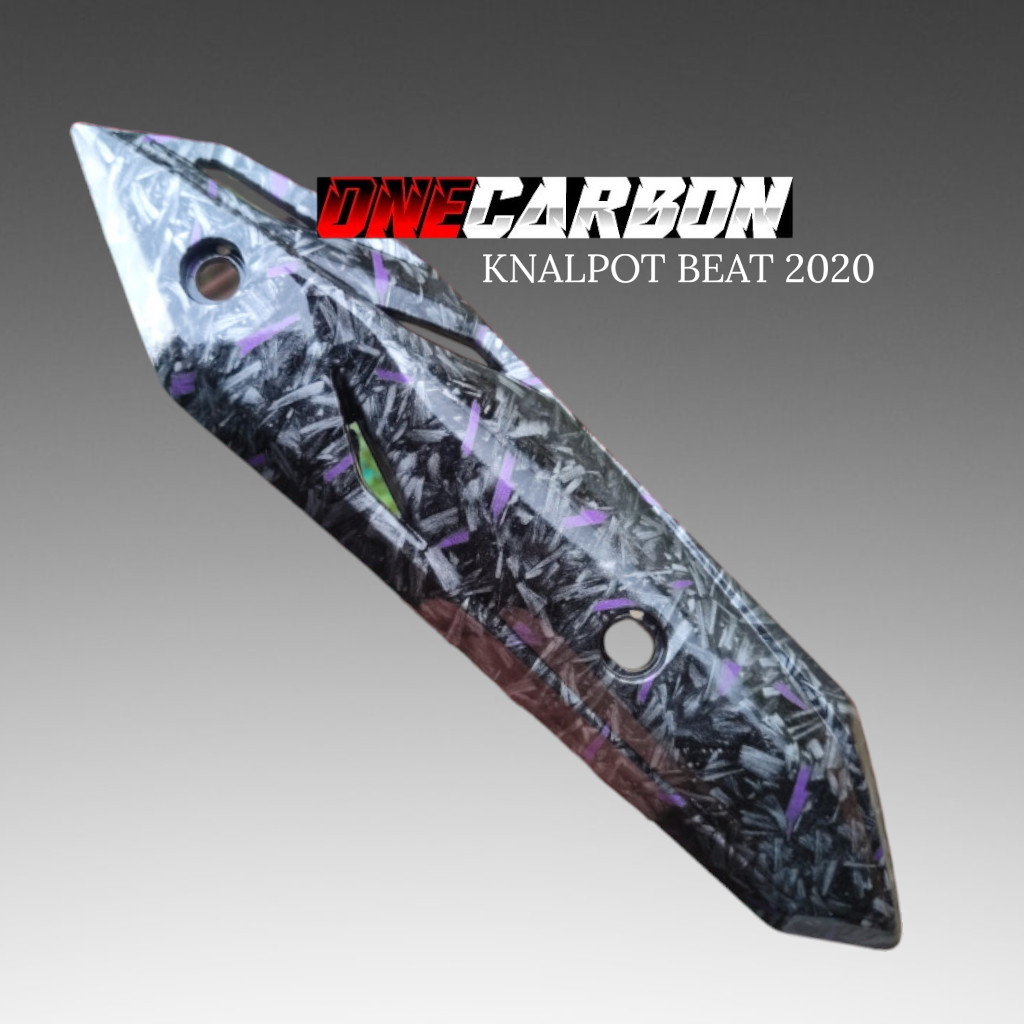 Forged ungu Tutup tameng knalpot beat 2020 led ONECARBON VARIASI27