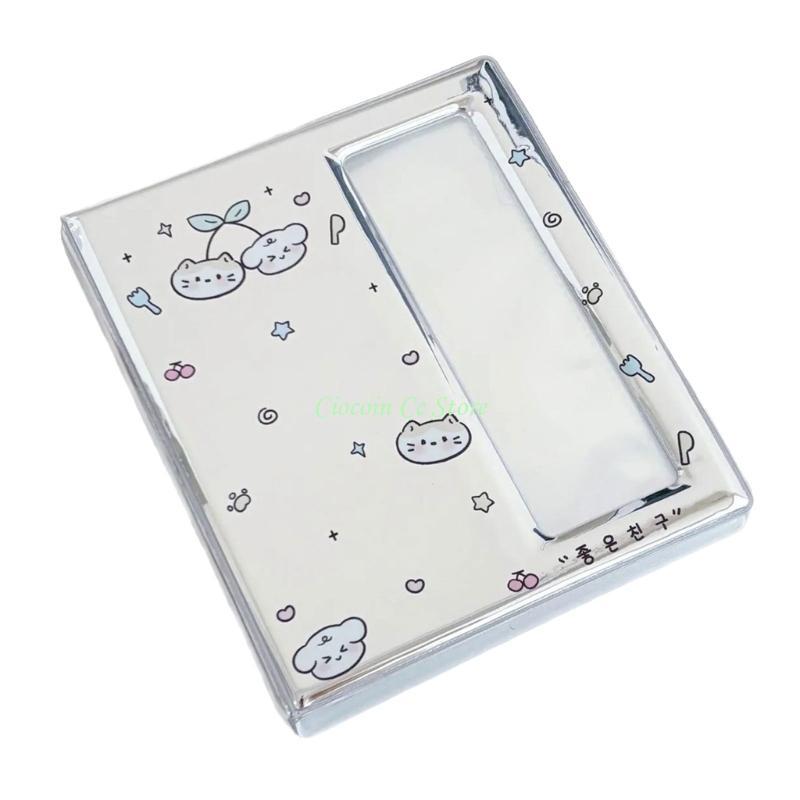 X90F Silver Photocard Storage Binder Book Photo Booth Album for Fan and Students Gift