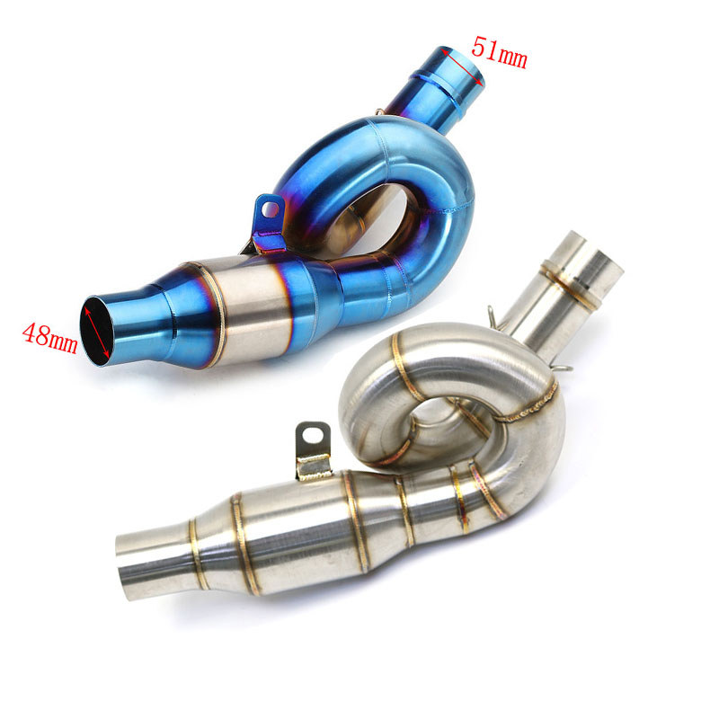 Slip on Exhaust For KAWASAKI Z800 Z 800 Motorcycle Mid Pipe Mofied Motorcross Connect Link Tube