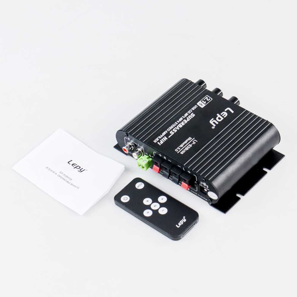 Lepy LP-838USB Audio Amplifier Bluetooth 5.0 Power Amplifier HiFi Stereo 2.1 Channel USB Speaker Amp