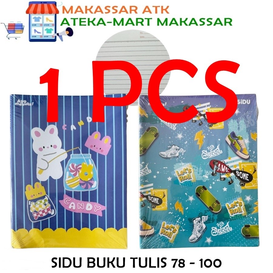 [1 PCS BK] SIDU BUKU TULIS 78 - 100 LEMBAR