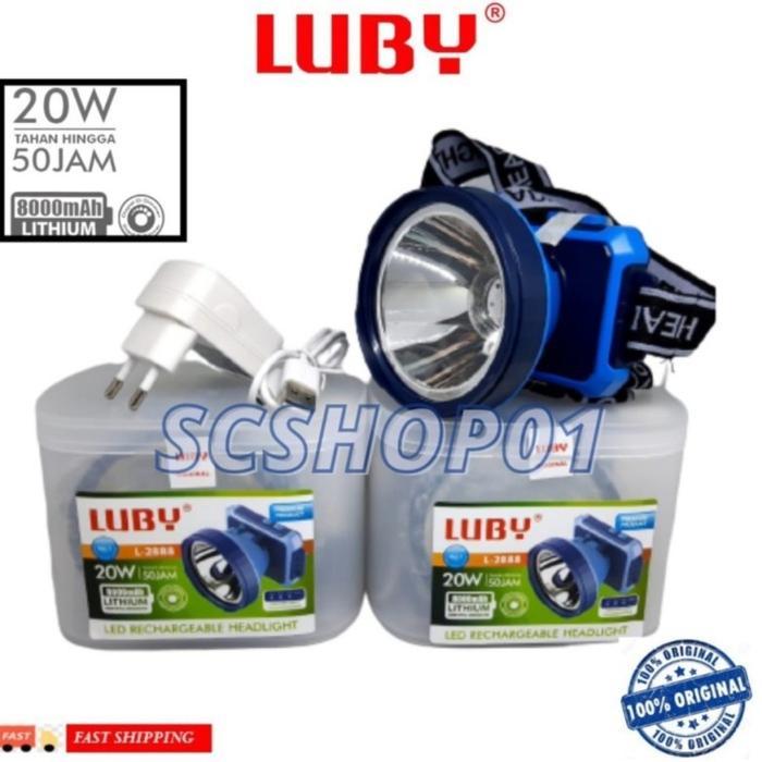 Luby Senter Kepala Luby 2888 20Watt & 2888 40Watt 2 Mode Pencahayaan - LUBY-2888L (20W)