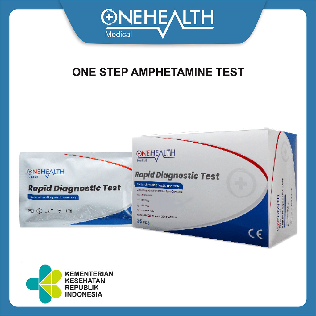 OneHealth Amphetamine AMP Cassette Test Alat Rapid Test Narkoba - Satuan/ Pcs