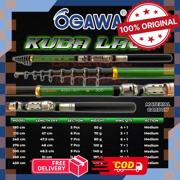 Joran Antena Ogawa Kuda Laut 180 210 240 270 300 360 450 - 180 -biken