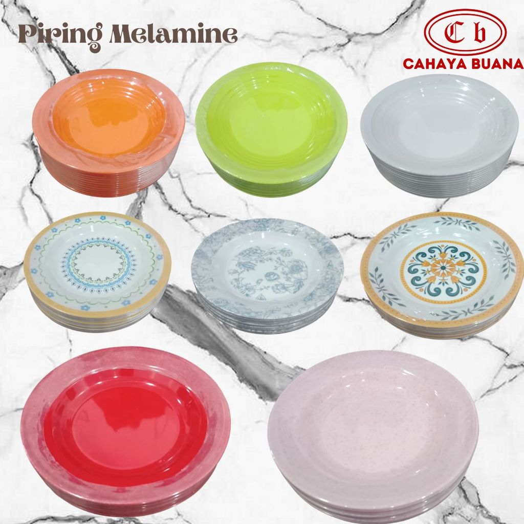 Piring Melamine Plastik Tebal ( PER PCS ) / Piring Bahan Plastik Tebal##