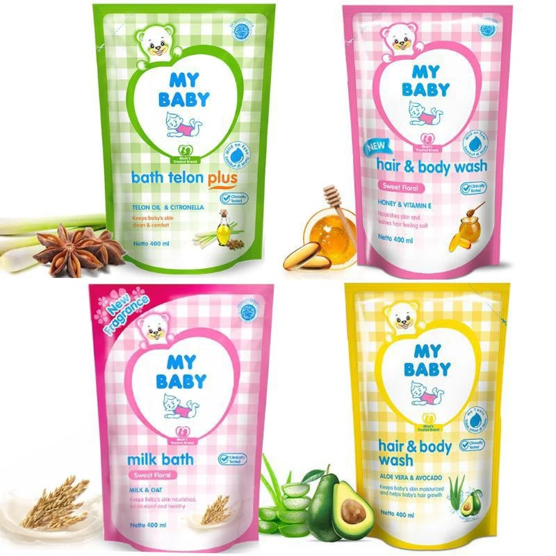 Refill My Baby Hair & Body Wash 375 ml - My baby H & B wash refill 375 ml - Refill Cussons Refill - 