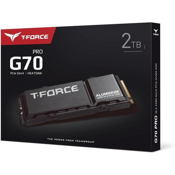 TEAMGROUP T-Force G70 PRO Aluminum Heatsink 2TB DRAM SLC Cache 3D TLC NAND NVMe InnoGrit PCIe Gen4x4