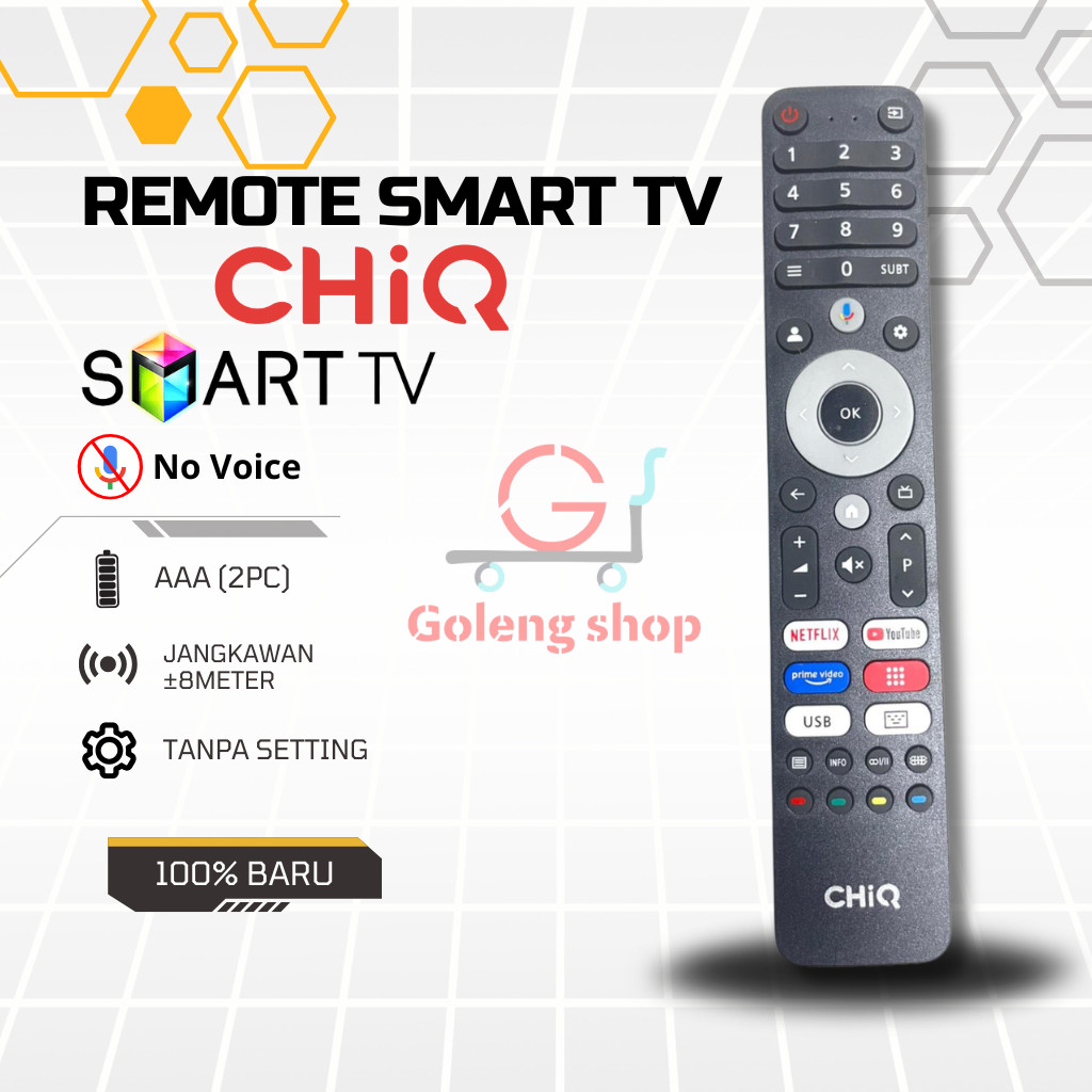 REMOT REMOTE TV CHiQ Android Smart TV LED
