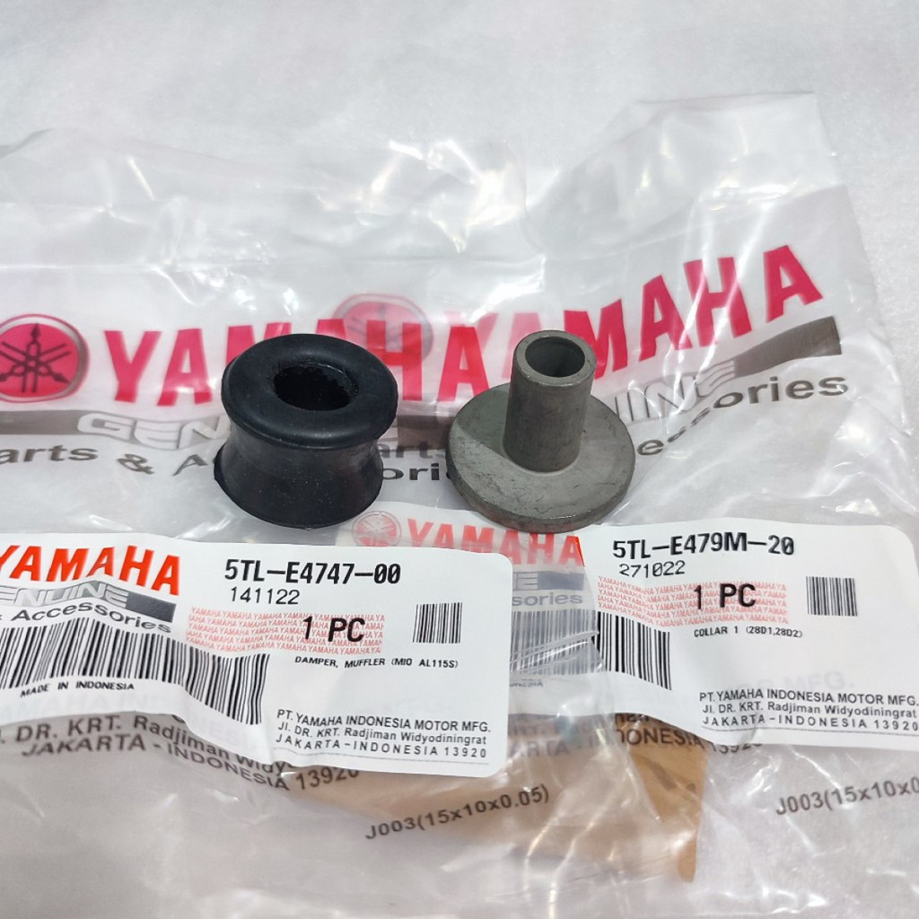 BOSH DAN GROMET KARET DAMPER KNALPOT MIO SPORTY SMILE ORIGINAL YGP 5TL-E4747-00 DAN 5TL-E479M-20