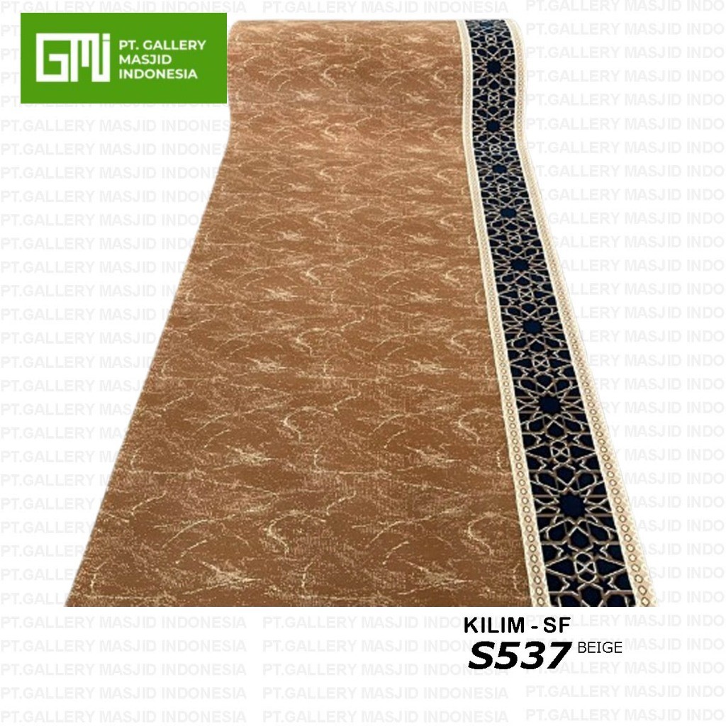 Karpet Sajadah Masjid Roll Turki Empuk Tebal 20mm Kilim Warna Beige