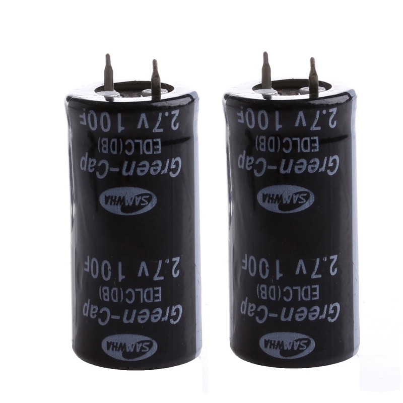 2 Buah Kapasitor Super 2.7V 100F Kapasitor Ultra Baru