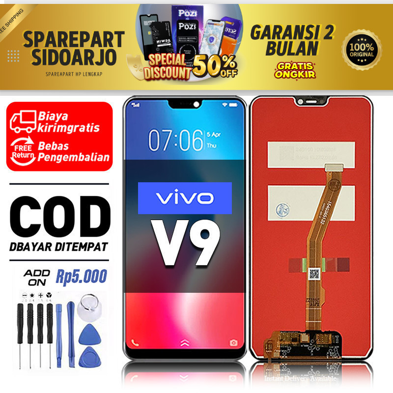 LCD VIVO V9 Touchscreen Fullset-Original Compatible For Glass Touch Screen Digitizer ori-asli COD DA
