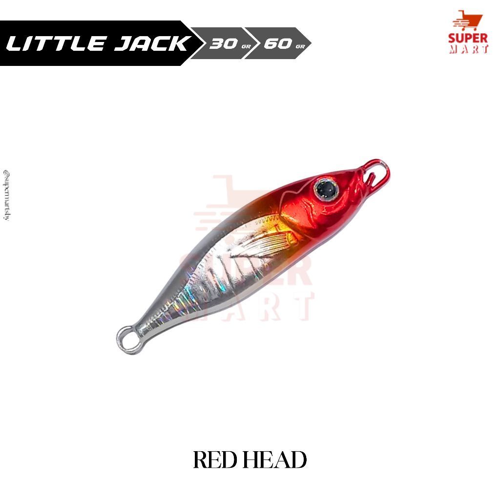 Supermartsby Metal Jig LITTLE JACK 30 60 gram Umpan Mancing Laut GID Perut Glow Efektif Siang Malam 
