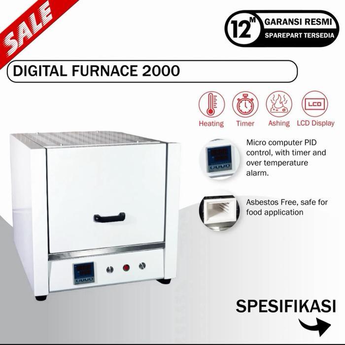 Muffle Furnace Ceramic | Tanur Laboratorium 300–1200°C | Digital Furnace