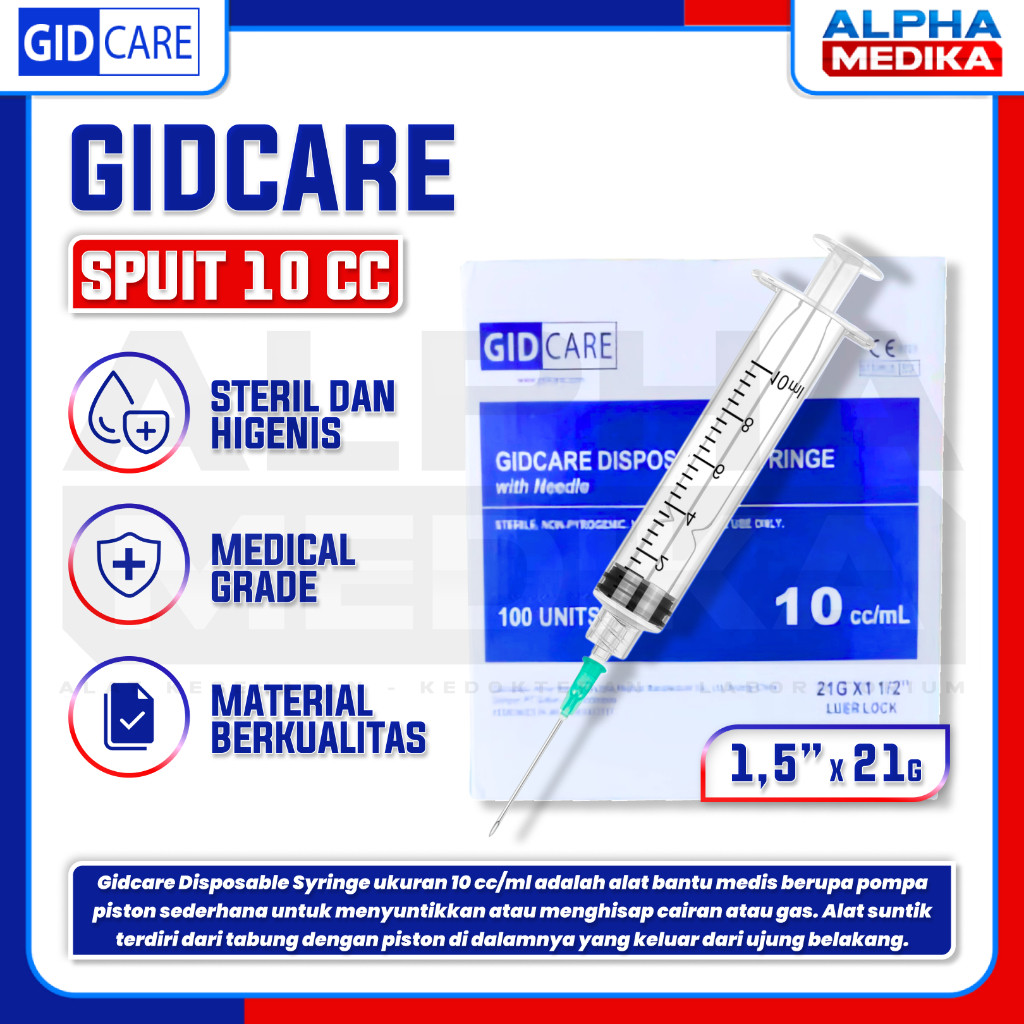 GIDCARE - Spuit 10cc Gidcare "PCS" / Spuit 10ml Gidcare / Syringe