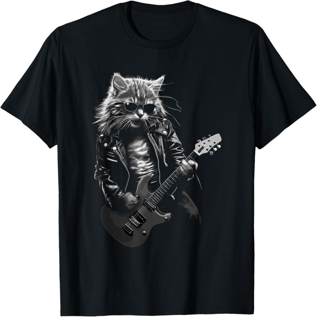 Rock & Roll Music Konser Festival Kucing Rock Gitar Kaos