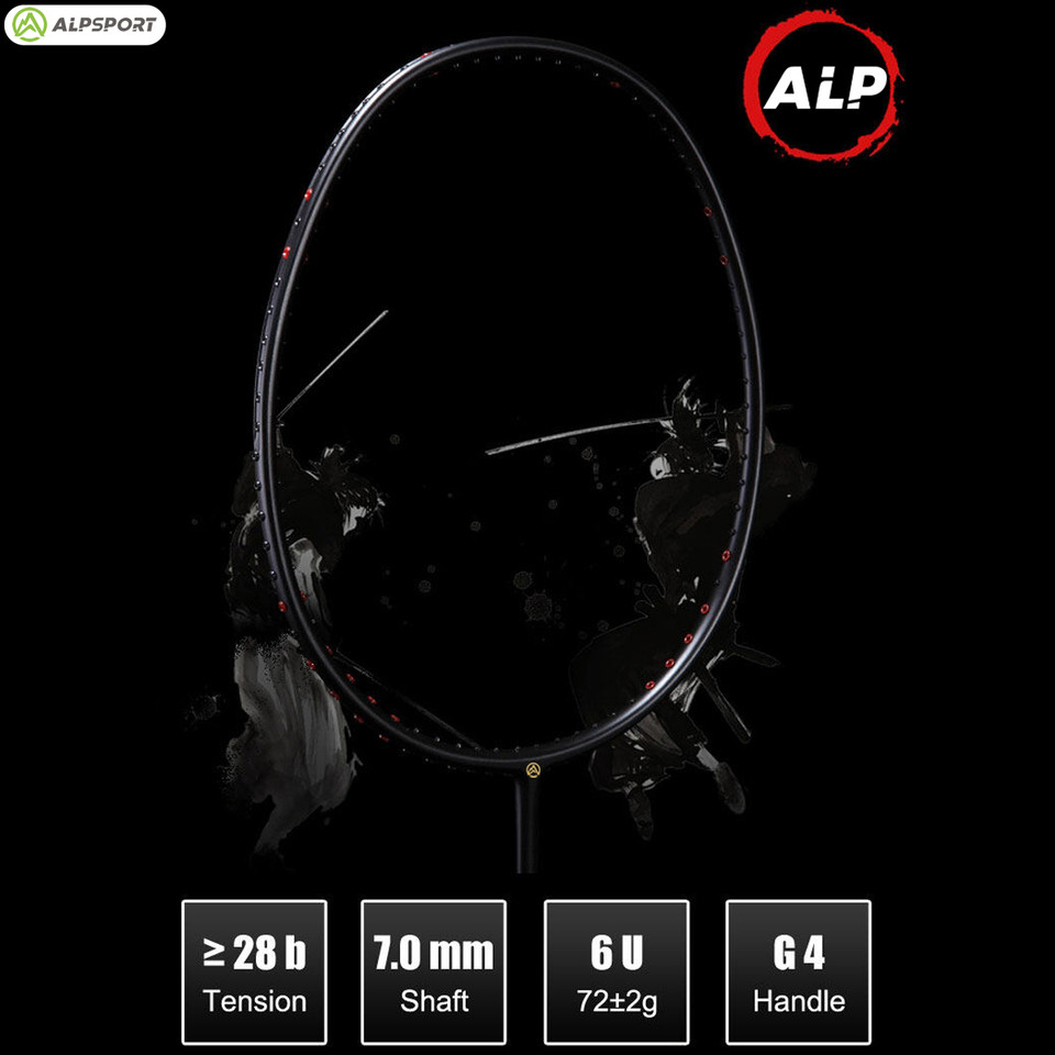 ALPSPORT XHP T800 Carbon Fiber Badminton Racket Original and Durable (Including Racket Bag and Rope)