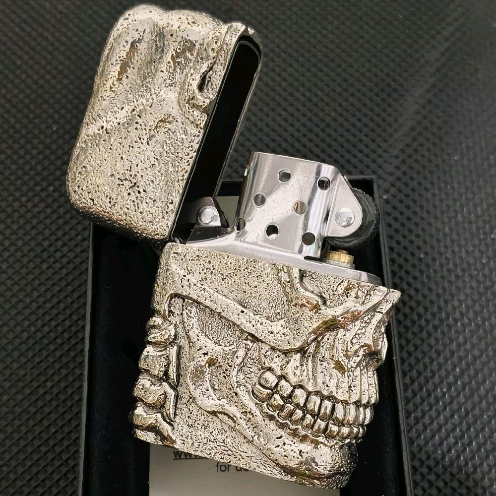 ZIPPO SKULL HEAD SILVER ORIGINAL