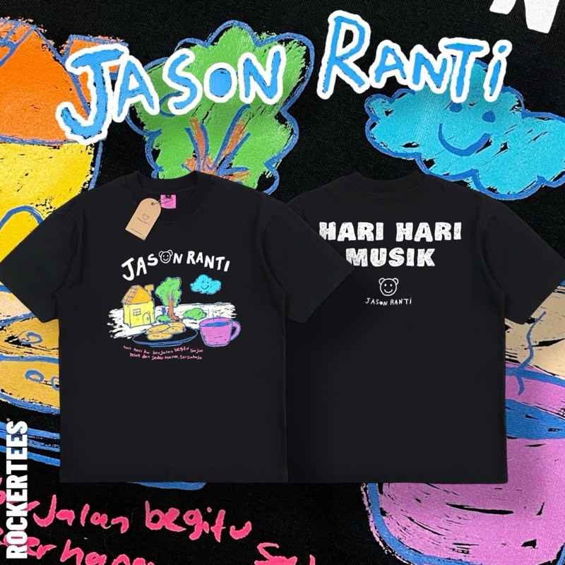 JASON RANTI - HARI HARI MUSIK BLACK T-SHIRT | ORIGINAL MERCHANDISE