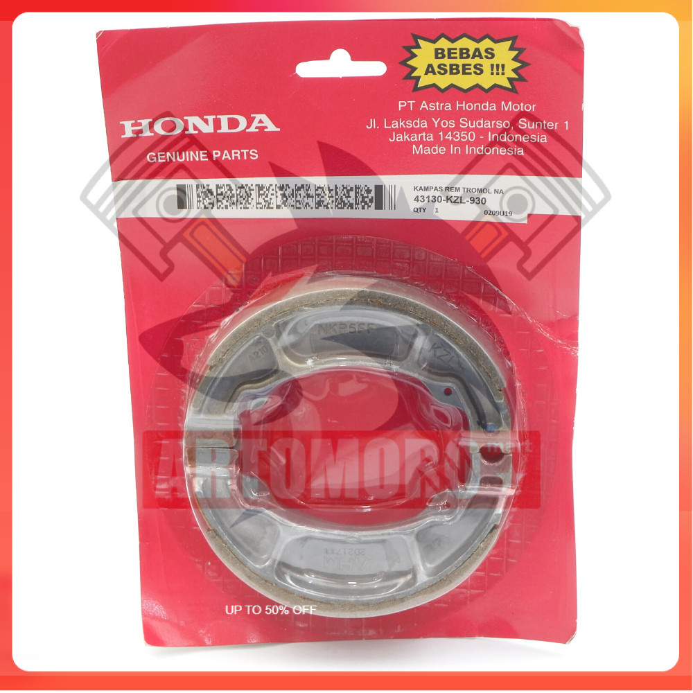 kampas rem honda beat Kampas Rem Tromol Belakang Honda Beat KZL Original