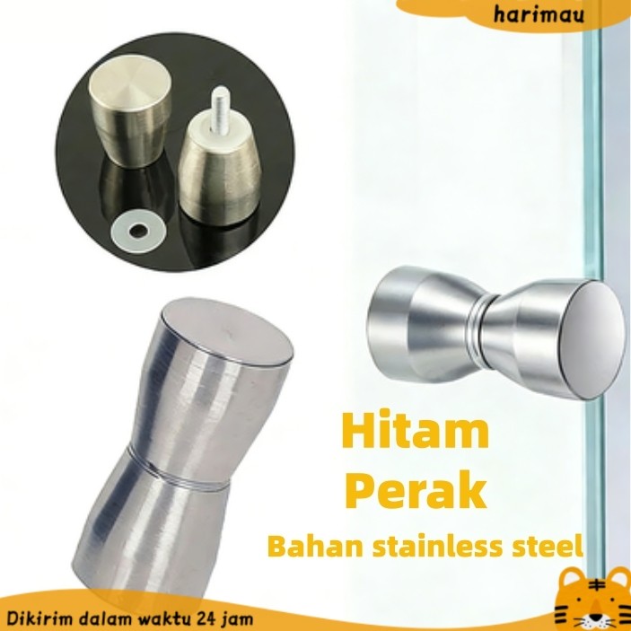 1 Set tarikan pintu kaca jepit tarikan handle pintu kamar mandi 1set lemari glass door handle glass 