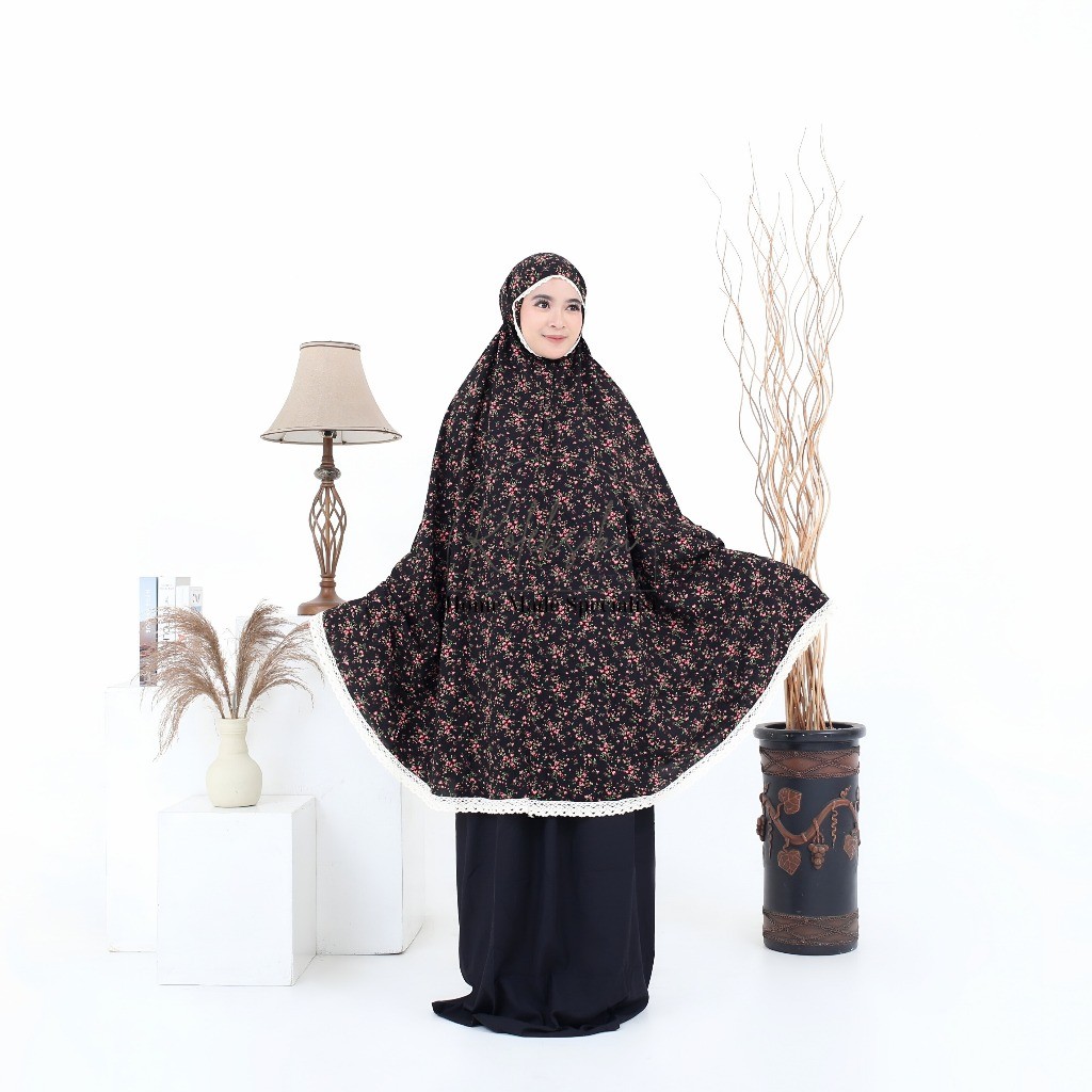 NURKHAYAH.SHOP Mukena Sakura 2in1 Rayon Motif Premium Mukena Resleting Rayon Motif Premium Terbaru