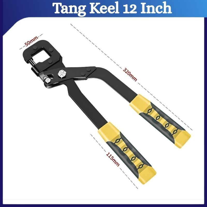 Tang Jepit Baja Ringan UK 12Inch Tang Keel Besi Hollow Partisi Spandek Bondek Stud Crimper