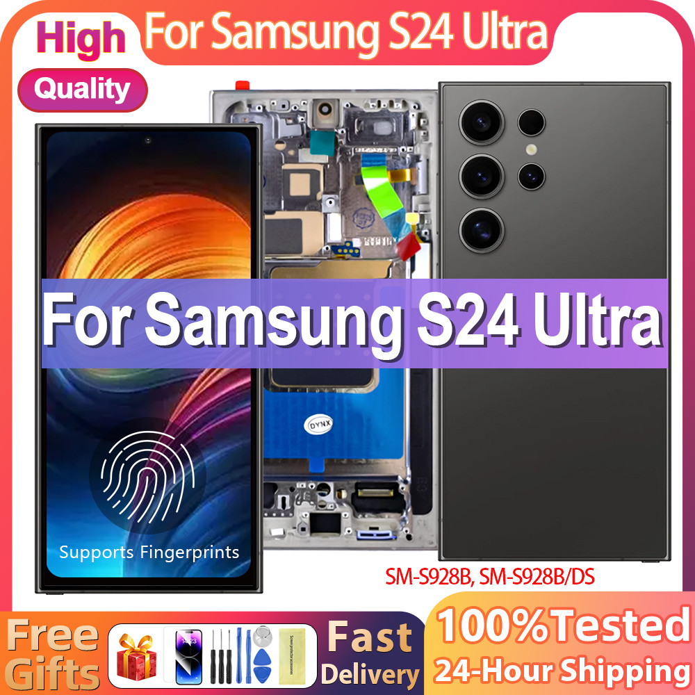 6.8'' For Samsung Galaxy S24 Ultra LCD S928B S928N Display Tou Screen Digitizer with fingerprint and