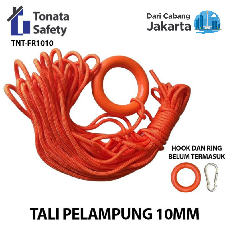 Tali Pelampung 10 mm / Floating Rope untuk Ring Buoy / Rescue Rope 10 mm / Tali Penolong Keselamatan