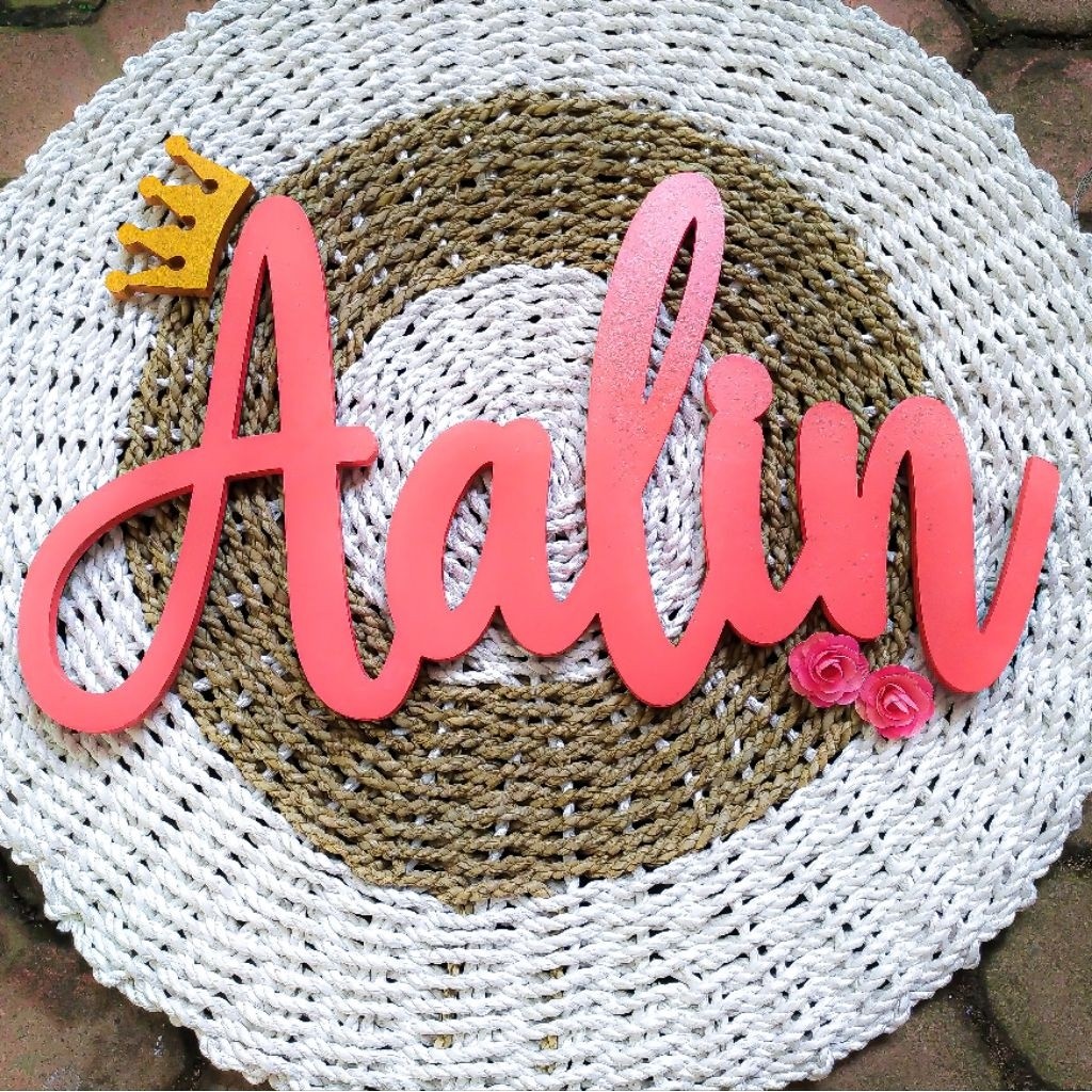 AM (PAKET 8 HURUF PER KATA) - NAMA CUSTOM LOGO TIMBUL - HIASAN DINDING CUSTOM MURAH DEKORASI HURUF T