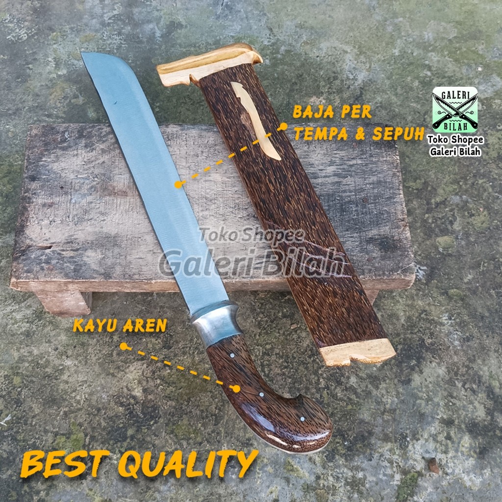 Golok Dural Aren / Golok Pemotong Bambu Tebas Kayu Asli Baja Per