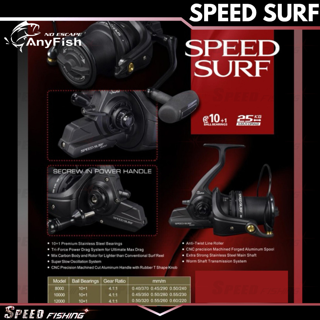 Reel Pancing Anyfish Speed Surf 8000 10000 12000 Reel Long Spool Spinning