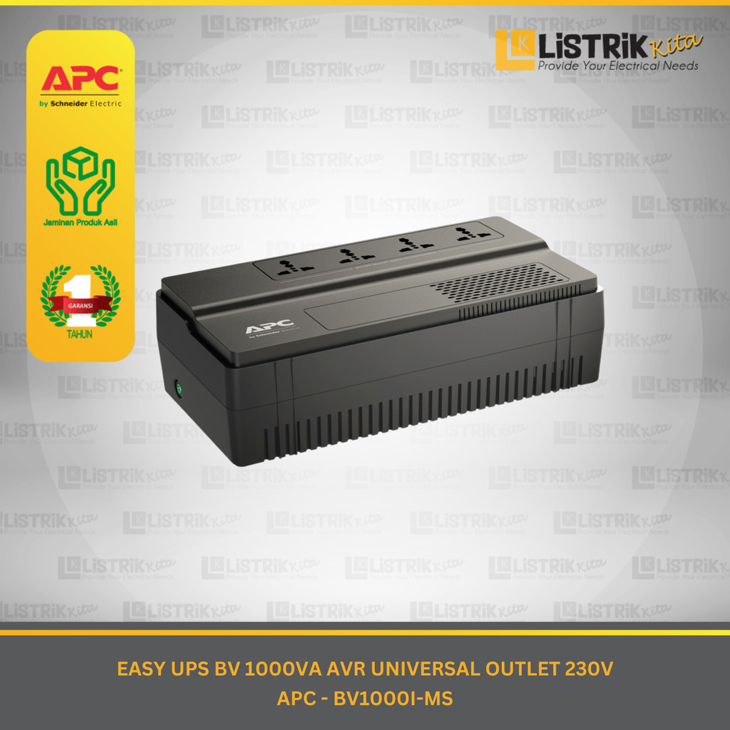 EASY UPS APC SCHNEIDER ELECTRIC BV 1000VA AVR UNIVERSAL OUTLET 230V - BV1000I-MS