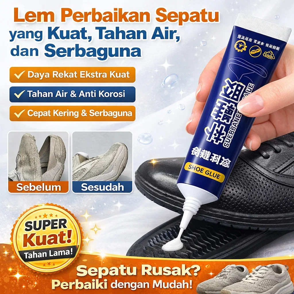 [COD+Pengiriman 24 Jam]Lem Perbaikan Sepatu Tahan Air/ Serbaguna/ Dan Kuat./Waterproof & Cepat Kerin