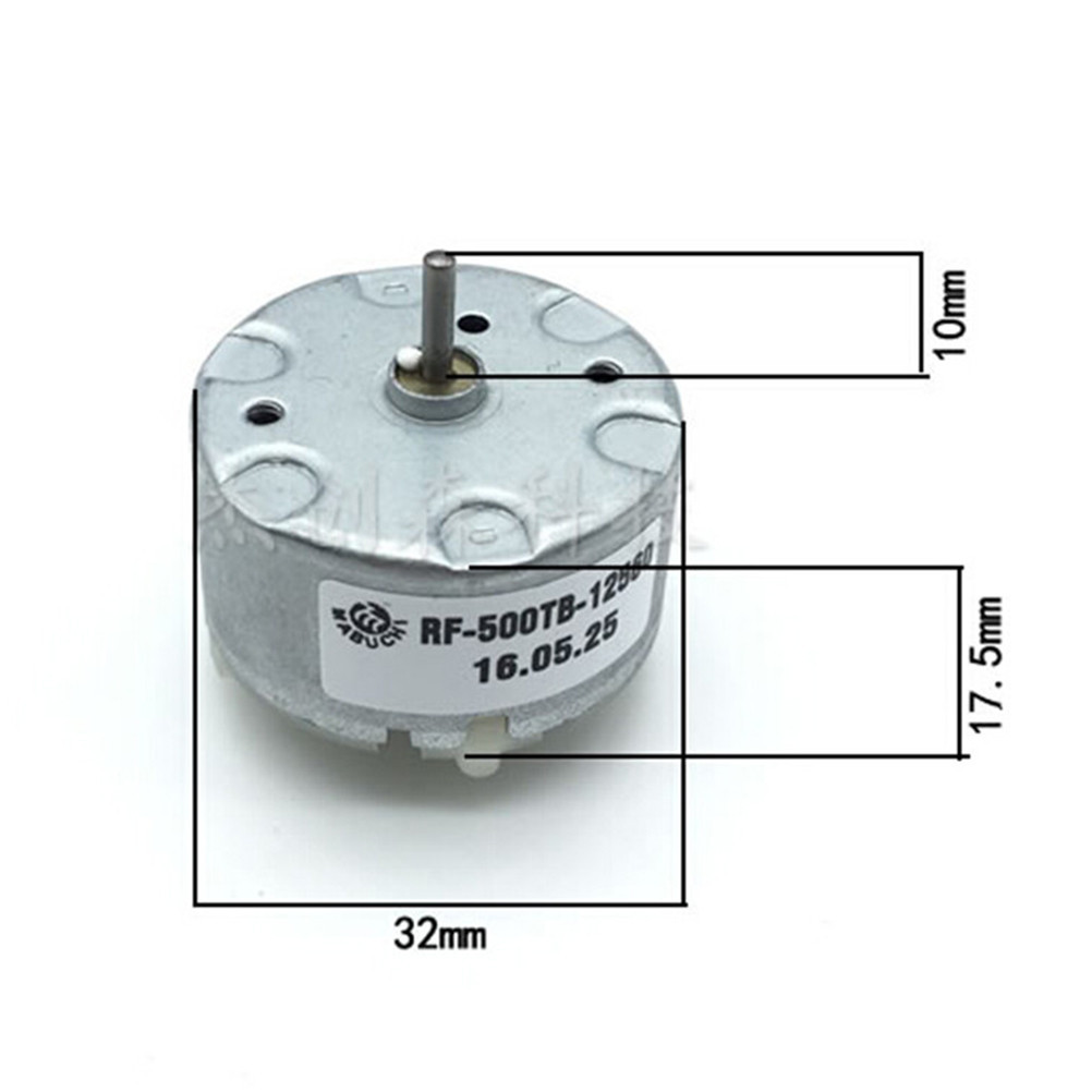 1pc RF500TB-12560 Motor DC 1.5V 6V 12V 4600RPM 32mm DC Motor Spray Machine