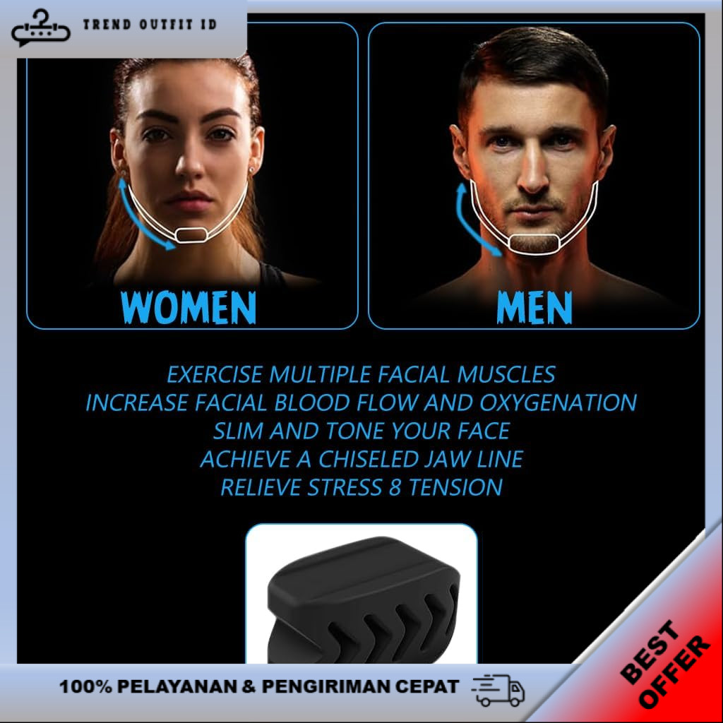 ILAMVIE Alat Latihan Rahang Silicone Jaw Trainer Mastic Ball 2 PCS - LV-32 Best Seller | COD | Kuali